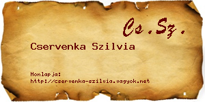 Cservenka Szilvia névjegykártya